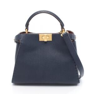 Fendi Peekaboo Essentially handbag Navy Blue leather